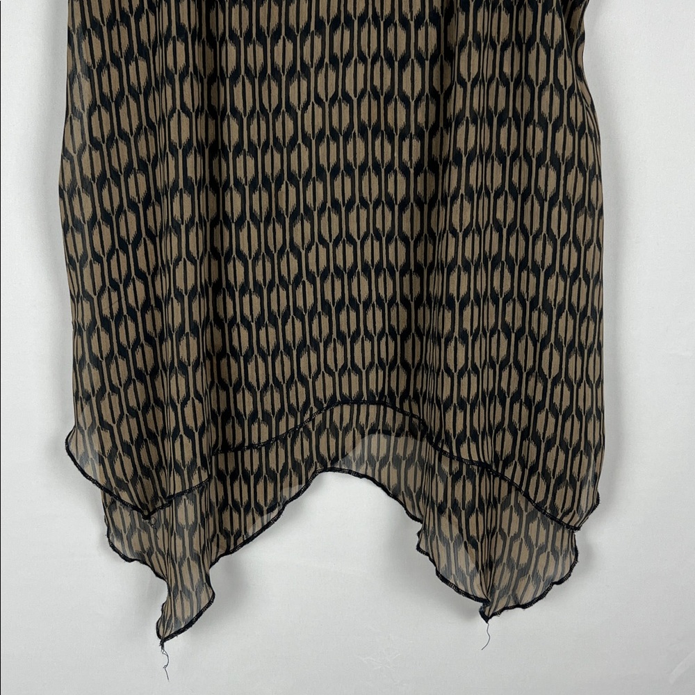 Taylor &‎ Sage Black and Tan-ish Brown Flowy Tank Top - Picture 3 of 8